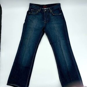 UEC Blue Cult size 32 Midrise bootcut jeans 32x30 button fly